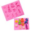 Molde de Silicone para Decoração de Bolo de Chocolate Fondant - Árvore de Natal, Alce, Boneco de Neve, Velhinho, Floco de Neve