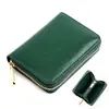 Portatarjetas de cuero genuino estilo japonés Rakuten transfronterizo 80% de descuento monedero con cremallera unisex billetera pequeña de piel de vaca encerada
