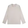Camiseta de Manga Larga para Hombre Hombro Derecho Camiseta Base de Algodón Grueso Cuello Redondo para Pareja Otoño e Invierno Nueva Superior Holgada para Hombre
