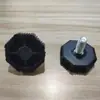 Tubo Cuadrado de Plástico Ajustable Tuerca de Inserción Interna de Acero Inoxidable Tapón de Tubo Almohadilla para Pie Tapón de Tubo de Acero Funda para Patas de Mesa y Silla Pie de Ajuste