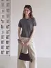Camiseta de punto de manga corta con cuello polo estilo coreano para mujer, talla petite de verano, hombro normal, abotonada, top corto, camiseta básica rejuvenecedora