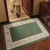Tapete de Piso de Couro Sintético Resistente a Manchas Fácil de Limpar Tapete de Porta de Entrada Doméstico Banheiro Porta Tapete Absorvente de Água