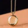 Acero de Titanio Mantra de Seis Caracteres Vajra Pestle Caja Gawa Colgante Se Puede Abrir para Guardar el Colgante del Mantra Collar Colgante para Hombres y Mujeres