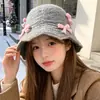 Sombrero de pescador de lana de alpaca tejido Melard para mujer, cálido de otoño, adelgazante, moderno