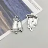 1 nuevo colgante de campana de copo de nieve de aleación de plata antigua serie navideña simulación colgante accesorios de joyería diy