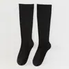 Calcetines de Compresión de Fibra de Bambú para Deportes y Fitness, Calcetines de Compresión para Pantorrilla de Color Sólido Transpirables, Calcetines de Compresión Largos para Pantorrilla para Correr y Saltar la Cuerda