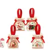 Bolsas de regalo creativas de Navidad, bolsas para envolver manzanas en Nochebuena, bolsas de regalo de Navidad, bolsas de lona portátiles para dulces