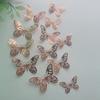 Borboleta 3D Estéreo Artificial Corte Borboleta Estilo F Três Cores Decoração Festiva para Quarto Sala de Estar Borboleta de Papel 12 Peças