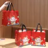 Bolsa de Empaque de Papel de Aluminio No Tejido, Bolsa Térmica Comercial para Comida Rápida para Llevar, Bolsa Tote Desechable, Bolsa para Llevar a Prueba de Aceite