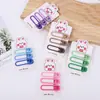 Presilha de Cabelo Oval Vazada Gradiente Estilo Básico Japonês e Coreano, Presilha para Franja Menina, Grampo Colorido Doce, Presilha Bico de Pato