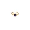Anillo abierto de piedra natural ámbar retro estilo Maillard para mujer, temperamento nicho, versátil para el trabajo, pulsera para mujer