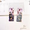 Aretes Largos de Acrílico Aretes DIY Anime cosplay Ropa a Juego Joyería Doble Cara Doble Capa Accesorios Colgante