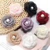 5cm Malla Perla Simulada Camelia Quemada Accesorios para Ropa DIY Flor Hecha a Mano Zapatos Corsage Accesorios para Ropa