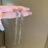 Pendientes transfronterizos, pendientes de borla de doble uso metálicos, pendientes con pasador de plata 925, pendientes de moda y de alta gama