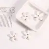 Flor de Cinco Pétalos INS Fresca Cuentas de Cerámica Agujero Recto Flor para Ensartar Cuentas Sueltas Accesorios para Colgante de Cadena de Teléfono Hecho a Mano DIY