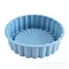 Novo molde redondo de silicone para bolo, forma de mousse de girassol, resistente a altas temperaturas, fácil de desmoldar, ferramenta de cozimento em círculo para sobremesa