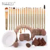 Kit de Pincéis de Maquiagem Explosão Transfronteiriça Conjunto de 33 Peças Beauty Egg Esponja de Pó Pincel de Sombra Super Macio Pincel de Base Beleza Atacado