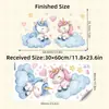 HS3669E Céu Estrelado Nuvem Unicórnio Fofo Autocolante Anime Adesivos de Parede Decoração Aconchegante para Quarto Infantil Adesivos Autocolantes