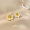 Pendientes de camelia dulce francesa, ligeros, lujosos, exquisitos, con temperamento, combinables, con personalidad única, a la moda para mujer.