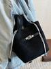Moda Europea y Americana Verano Nuevo Bolso de Mujer para el Trabajo Bolso de Hombro Único Bolso Cruzado Tipo Cubo de Alta Apariencia Gran Capacidad