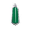 Collar con colgante de plata de ley S925 con calcedonia y esmeralda, cadena de clavícula a juego, regalo para el Día de la Madre
