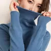 Suéter de Punto de Cuello Alto Delgado para Mujer, Nuevo Otoño/Invierno 2024 Europeo y Americano, Suéter Base de Punto, Ropa Interior