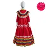 Vestido de Danza Estilo Étnico Mexicano vestido Disfraz de Halloween Junio 1 Vestuario Escénico Escolar