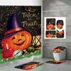 Ventas Directas de Fábrica Amazon Comercio Electrónico Halloween Nuevo Estampado Digital Impermeable Poliéster Cortina de Baño Mampara Cortina de Ducha 2