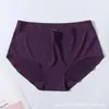 Xiaotianer 6006 nova calcinha feminina de seda gelada sem costura, peça única, cintura confortável