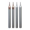 Fresa de microdiámetro 55 grados 0.51mm diámetro aleación de acero de tungsteno 0.2 ranura profunda cuello largo para evitar vacío 0.6 cortador plano