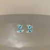 Aretes Ojo de Diablo Azules para Mujer, Aretes Punk de Personalidad Dulce Fresca de Nicho, Aretes de Diseño Simple Único