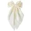 Accesorios de Playa Amazon Transfronterizos al por Mayor Accesorios para el Cabello Clips para el Cabello de Lazo de Color Sólido de Satén Clips para el Cabello Exquisitos de Alta Gama