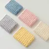 Nuevo Gorro de Ducha de Terciopelo de Bambú con Borde Ondulado de una Sola Capa de Terciopelo Coral Suave Absorbente Turbante para Adultos Hogareño Color Caramelo