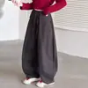 Pantalones de Niña Estilo Primavera y Otoño Niñas Grandes Estilo Coreano Conjunto Pantalones Globo Niñas Elegantes de Pierna Ancha Estudiantes de Secundaria Pantalones Casuales