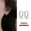 Pendientes de aro geométricos de cruz de plata de ley S925 para mujer, nuevos pendientes de aro de nicho 2026 con un toque de alta gama