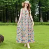 Vestido Largo de Algodón y Seda de Alta Gama Estilo Resort Francés 2026, Vestido Largo de Playa para Verano, Artículo de Moda para Sesiones de Fotos