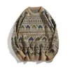 Otoño e Invierno Estilo Coreano Ins Tendencia Suelto y Personalizado Tejido de Ciervo Tops Cálidos Ropa Exterior Casual Tops Versátiles