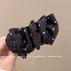 Presilha Banana Plissada de Bolinhas Estilo Francês para Mulheres, Realça o Volume do Cabelo, Presilha Garra para Rabo de Cavalo na Parte de Trás da Cabeça, Novo Modelo 2026, Acessório de Cabelo de Luxo