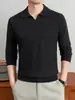 Estilo Riqueza Antigua Prendas de Punto Capa Base para Hombre Camisa Polo Cuello de Gaviota Ropa Interior de Invierno Suéter de Color Sólido Ropa Cálida para Hombre