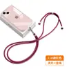 Correa para colgar el teléfono de 6 mm con correa cruzada para el cuello y clip, almohadilla adhesiva, colgante, correa para funda, correa tejida cruzada, versátil