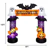 Arco Hinchable de la Parca de Halloween Decoración para Fiesta al Aire Libre en el Jardín Poliéster Luz LED Iluminado Modelo Hinchable de Vampiro