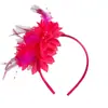 Carnaval Transfronteiriço Tiara de Flor de Pena para Festa Acessórios de Cabelo de Pena para Performance Tiara Acessórios de Cabelo Nupciais Retro