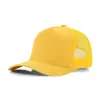 Gorra de béisbol de malla ligera de verano de cinco paneles para hombre con logotipo bordado estampado, sombrero transpirable para exteriores con protección solar de malla para niños