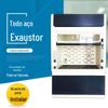 Gabinete de exaustão de aço para laboratório, equipamento de ventilação, piso, mesa de entrada, instalação porta a porta, exaustão de fumaça, gás, resistência a altas temperaturas