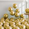Balões Coloridos Metálicos de 10 polegadas, 50 Peças, Conjunto com Logo Impresso Cromado, Decoração de Aniversário, Arranjo de Casamento, Balões para Casamento