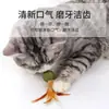 Nova bola de catnip, bola de brinquedo de pena para gatos, petisco para gatos, bola de grama de menta para gatos para limpar os dentes e mastigar, ajuda a gastar energia