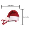 Chapéu Mini 3D de Natal Transfronteiriço Presilha de Cabelo com Cabelo Vermelho Acessório de Cabelo Decoração de Natal Chapéu de Natal Mini Atmosfera Festiva Adorno de Cabeça