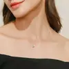 Collar de Hilo de Pescar Transparente de Moda para Mujer, Cadena para Clavícula con Circonita Invisible, Gargantilla con Colgante de Espina de Pescado Lágrimas de Sirena, Estilo Coreano Simple