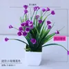 Flores Artificiales y Plantas Verdes Pequeños Adornos Sala de Estar Interior Hogar Flores Falsas de Plástico Árboles Pequeños Bonsái Decoración Flores y Plantas en Maceta