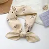 100% Algodón Diseño Coreano Cuadros Azules Cuadrado Pequeño Bufanda para Mujer Primavera Verano Versátil Combinación Camisa Decoración Bufanda Pequeña para Cuello Bufanda de Seda